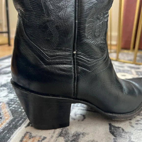 Dan Post Black Maria Leather Boots with Heel Size 7 - Picture 7 of 14